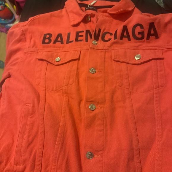 Pink Balenciaga Jean jacket